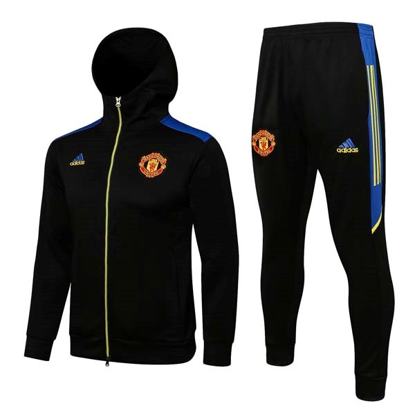 Chandal Con Capucha Manchester United 2021-22 Negro